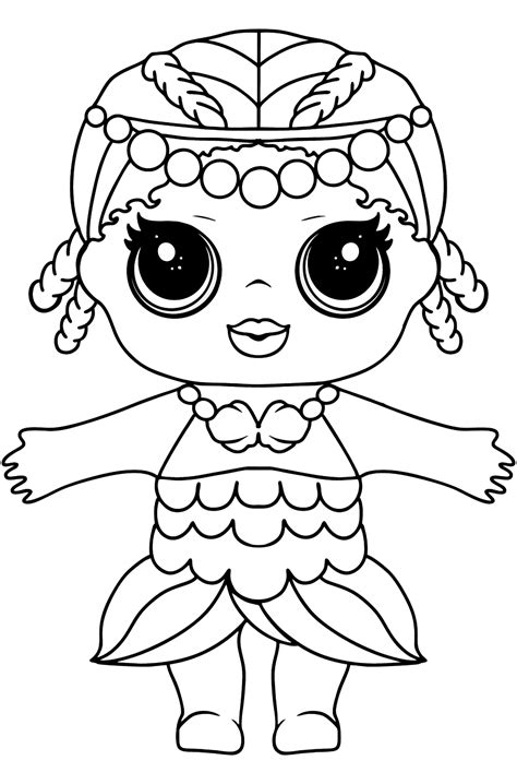 Lol Surprise Doll Merbaby Coloring Page ♥ Online And Print For Free