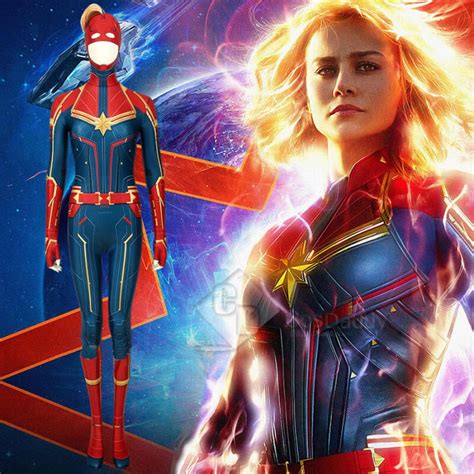 Captain Marvel Superhero Carol Danvers Marvel Costume Women Bodysuit