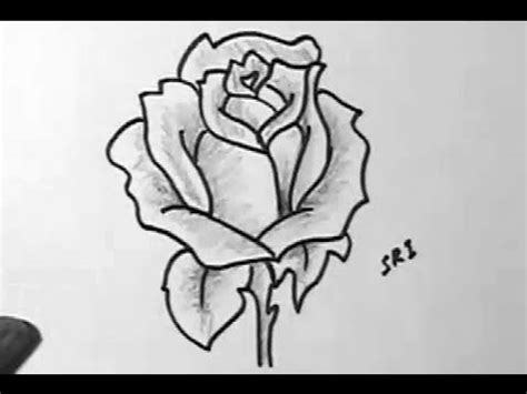 Automatically trace photos and pictures into a stencil, pattern, line drawing, or sketch. How to Draw A Rose flower image Easy Drawing with shading ...