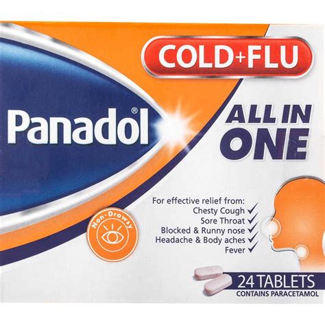 Panadol All In One Cold And Flu Paracetamol Tablets 24s Online In Uae
