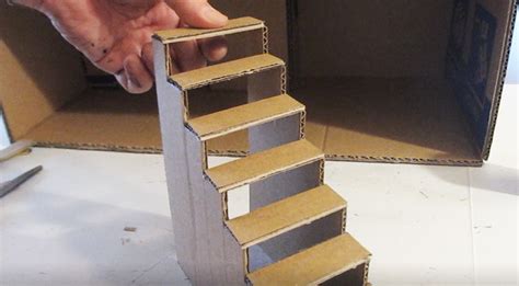 How To Make Mini Cardboard Stairs