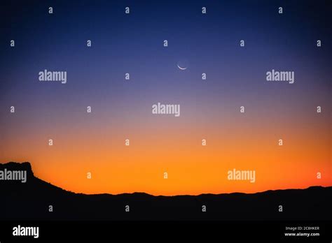 Sunset In The Australian Desert Stock Photo Alamy