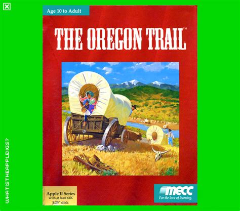 The goal of the oregon trail card game is to have at least one person at the table survive through 50 trail cards, at which point your wagon train arrives at willamette, oregon. What is the Apple IIGS? > 8-bit Educational on 3.5" Disk ...