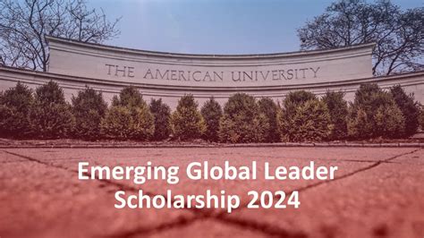 American University Emerging Global Leader Scholarship 2024 Youth