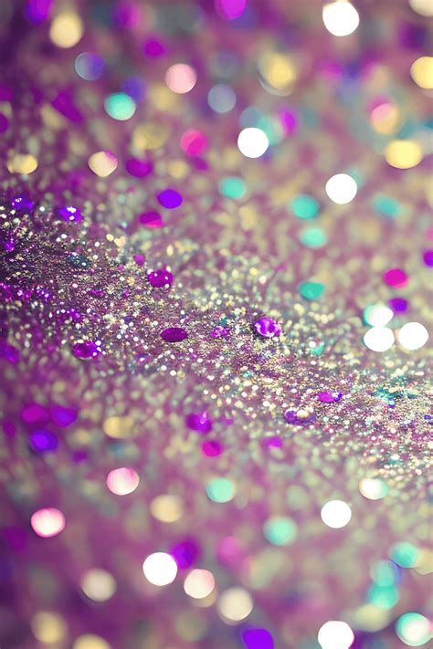 Scattered Sequins Shimmer Glitter Tinsel Bokeh Background Vignette Pale