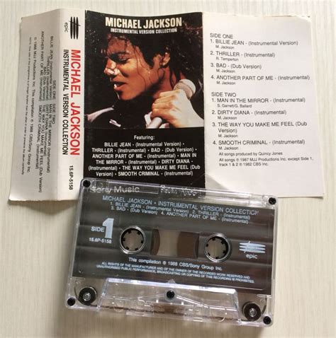Michael Jackson Instrumental Version Collection Cassette Tape 1988