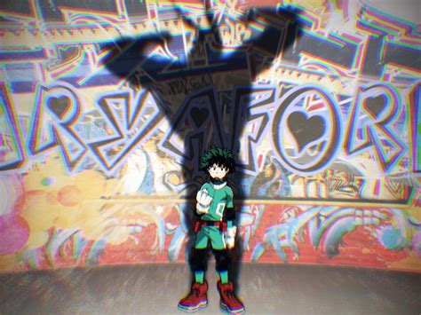 Desktop Wallpaper Midoriya Izuku Anime Boy Graffiti