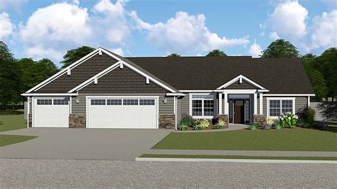 Traditional Style House Plan 50734 With 3 Bed 3 Bath 3 Car Garage