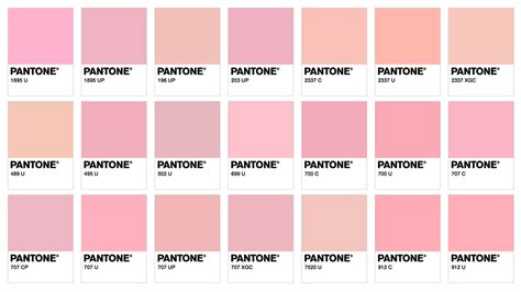Pantone Pink Color Chart