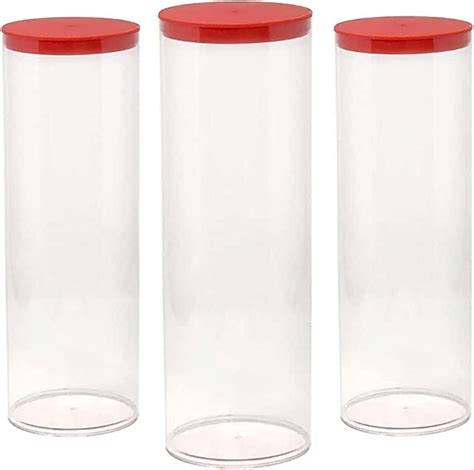 Clear Plastic Storage Tubes With Caps