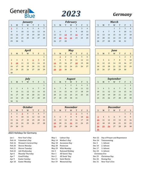 Germany Holidays 2023 In Pdf Word And Excel Pelajaran