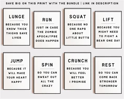 Prints Wall Décor Thick Thighs Save Lives Funny Gym Poster Gym Prints Gym Quote Poster Home Gym