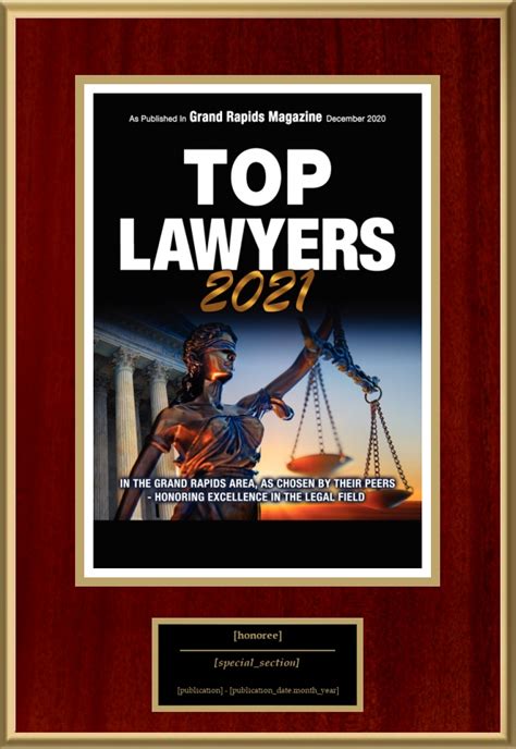 Top Lawyers 2021 American Registry Recognition Plaques Award