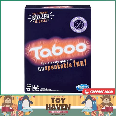 Sgstock Hasbro Gaming Taboo Party Board Game With Buzzer Shopee