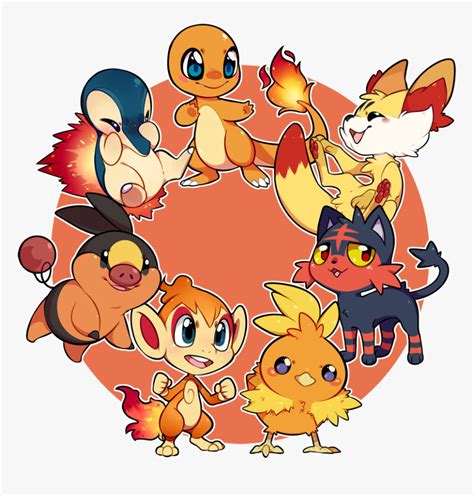 Fire Type Starter Pokemon Hd Png Download Kindpng