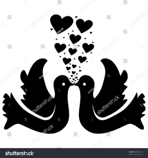 Doves In Love Stock Vector Illustration 44829196 Shutterstock