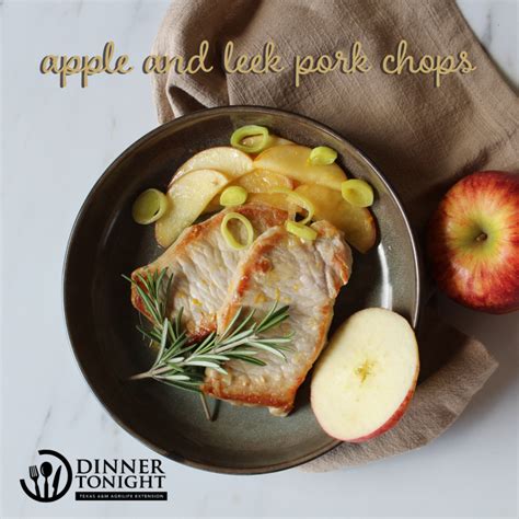 Apple And Leek Pork Chops Dinner Tonight