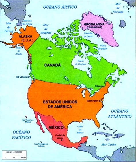 mapas del continente americano división política imagui