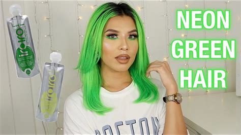 I Dyed My Hair Neon Green Youtube