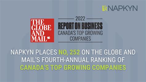 Napkyn Places 252 On The Globe And Mails Fourth Annual Ranking Of