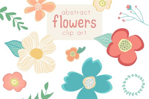 Abstract Flower Clip Art And Vector ~ Illustrations