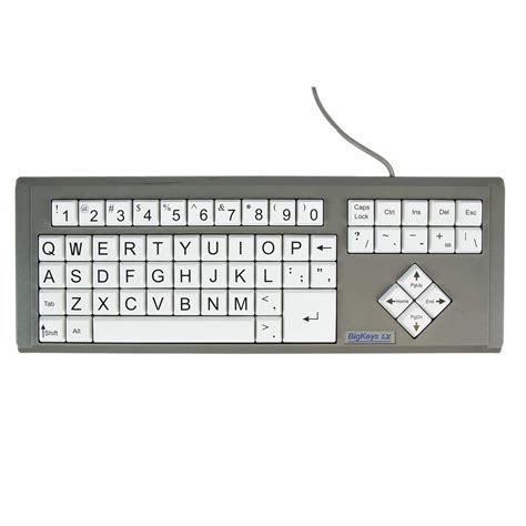 Ablenet Bigkeys Lx White Qwerty Large Print Computer Keyboard Usb