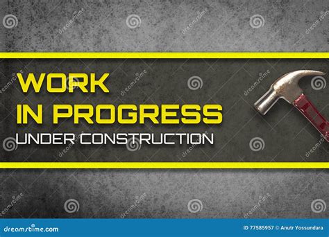 Work In Progress Under Construction Web Page Stock Image Image Of