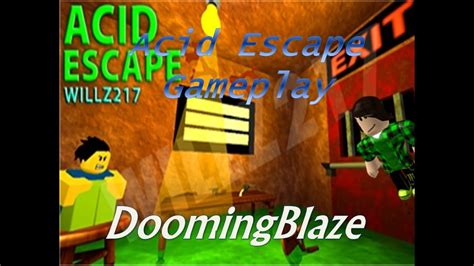 Roblox Acid Escape Gameplay Youtube