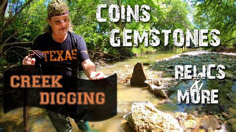 Texas Creek Digging 2021 Gemstones Coins Relics Rings And More Youtube