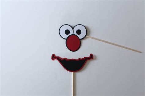 Sesame Street Inspired Photo Booth Props Elmo By Paperandpancakes