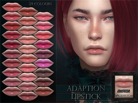 The Sims Resource Adaption Lipstick By Remussirion • Sims 4 Downloads