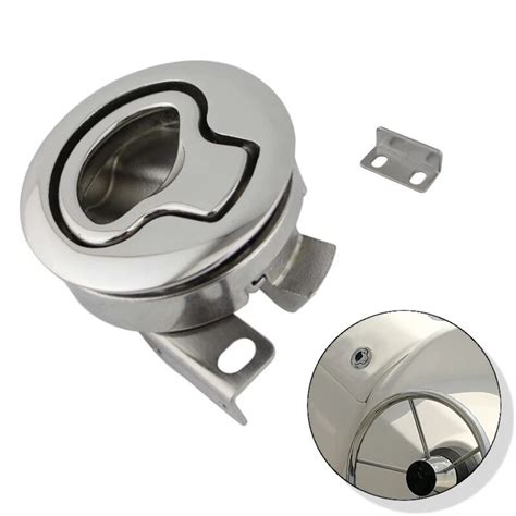 Stainless Steel Flush Boat Marine Latch Flush Pull Latches Slam Lift Handle Deck Hatches For