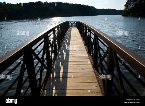 Walkway Over Lake Stock Photo Alamy