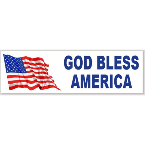 God Bless America Bumper Sticker At Sticker Shoppe
