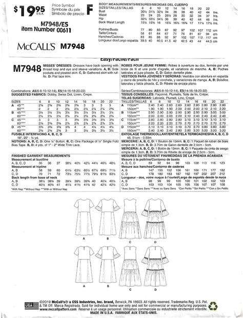 Mccalls M7948 Sewing Pattern Misses Pullover Dress With Sleeve Etsy