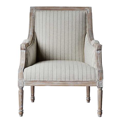 Mckenna Gray And Cream Stripe Accent Chair Chairsxe