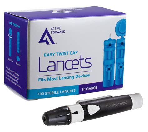 Microlet Lancing Device + 100 Active Forward 30g Lancets - Buy Online ...