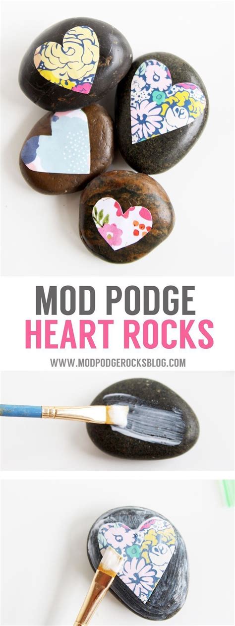 How To Mod Podge On Rocks And Make Them Pretty Mod Podge Rock Crafts