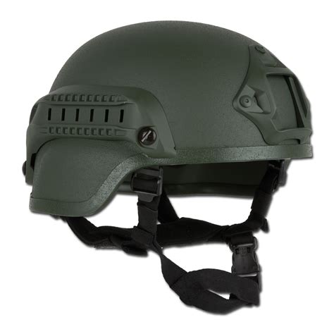 Combat Helmet Mich 2000 Nvg Mount And Siderail Olive Combat Helmet