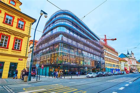 The Modern Glass Drn Building Narodni Avenue On March 5 In Prague Czech Republic Editorial