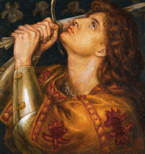 Joan Of Arc 1864 Painting By Dante Gabriel Rossetti Fine Art America