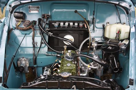 Engine Bay Of The Morris Minor