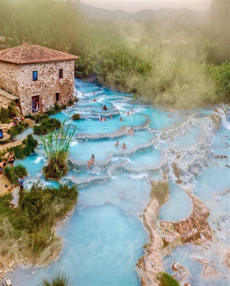 Beautiful Terme Di Saturnia Hot Springs In Tuscany Italy Cool