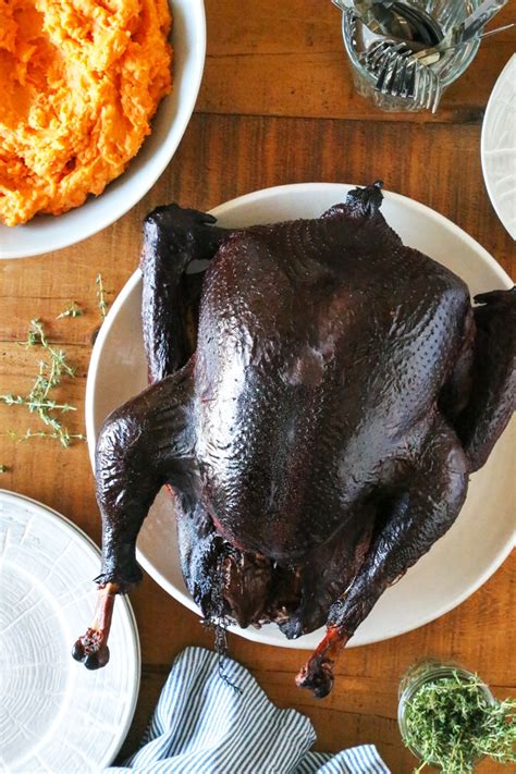 Whole smoked turkey with herbs recipe. Smoked Turkey + Garlic-Herb Dry Brine