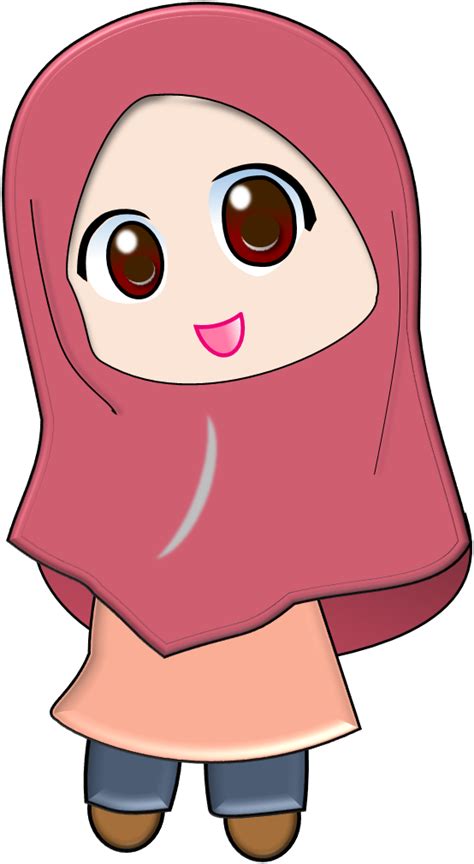 Chibi Girl Muslim Salam Chibi Muslimah Salam Png And Vector With