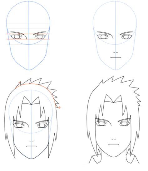 Aprende Como Dibujar A Sasuke Uchiha Del Anime Naruto Guia Completa