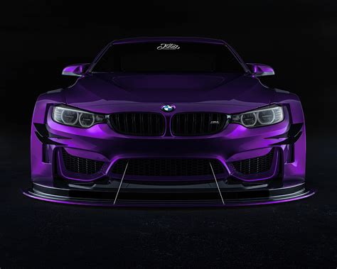 Wallpaper Bmw Car Sportscar Purple Front View Hd Widescreen