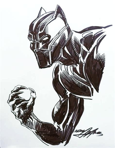 Best Free Black Panther Sketch Drawing With Creative Ideas Sketch