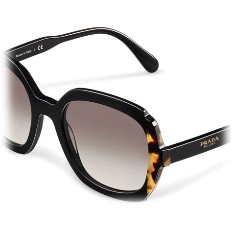 prada oversized sunglasses black medium tortoiseshell prada collection sunglasses