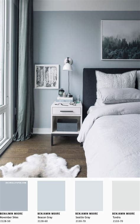 Inspiring Beautiful Bedroom Designs In Light Blue Grey { Benjamin Moore Painting Colors } A P